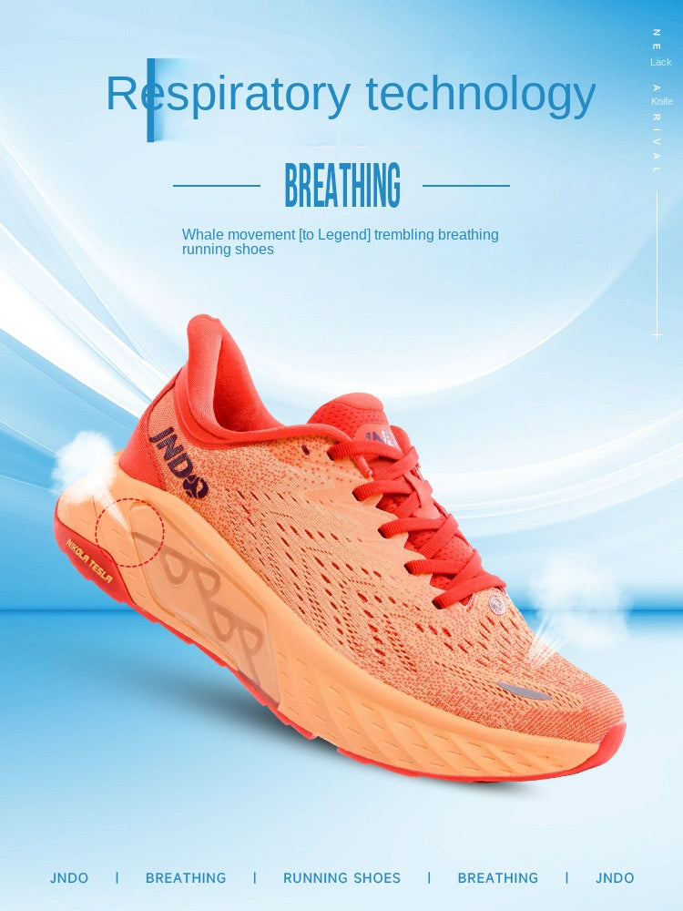 Whale Breathing Shoes Summer Breathable Tesla Valve Jet Running Shoes Men's Shoes Women's Shoes Mesh Casual Slow Running Shoes