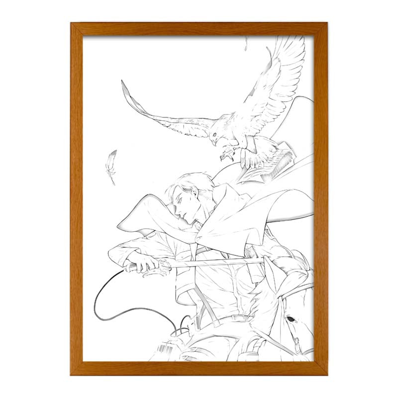 Attack on Titan Erwin Smith Light Painting Lamp Artwork Night Light AOT7