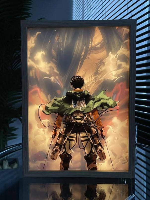 Eren Yeager Titan Transformation LED Light Painting Lamp Artwork AOT