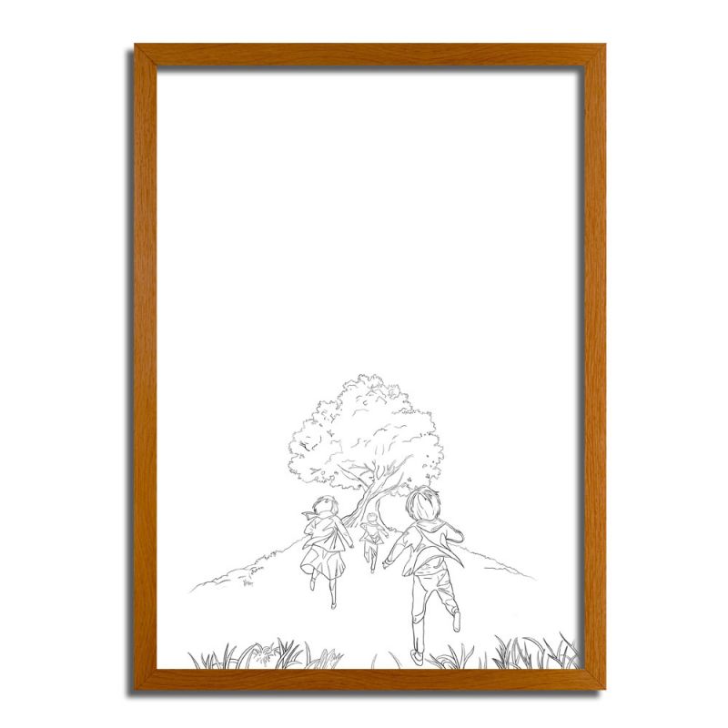 Attack on Titan: Eren, Mikasa, and Armin's Childhood Memory LED Light Painting Artwork AOT8