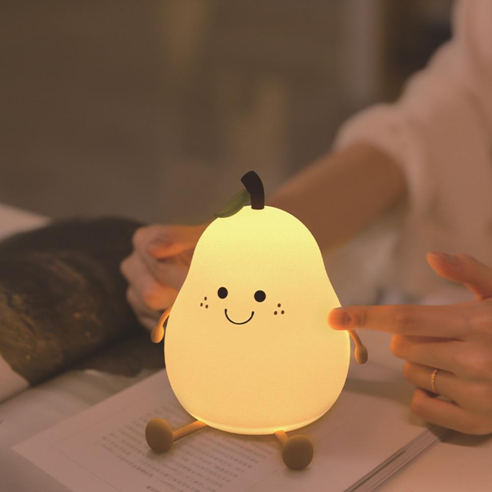 Cute Pear Silicone Doll Lamp Night Light