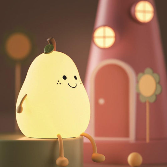 Cute Pear Silicone Doll Lamp Night Light