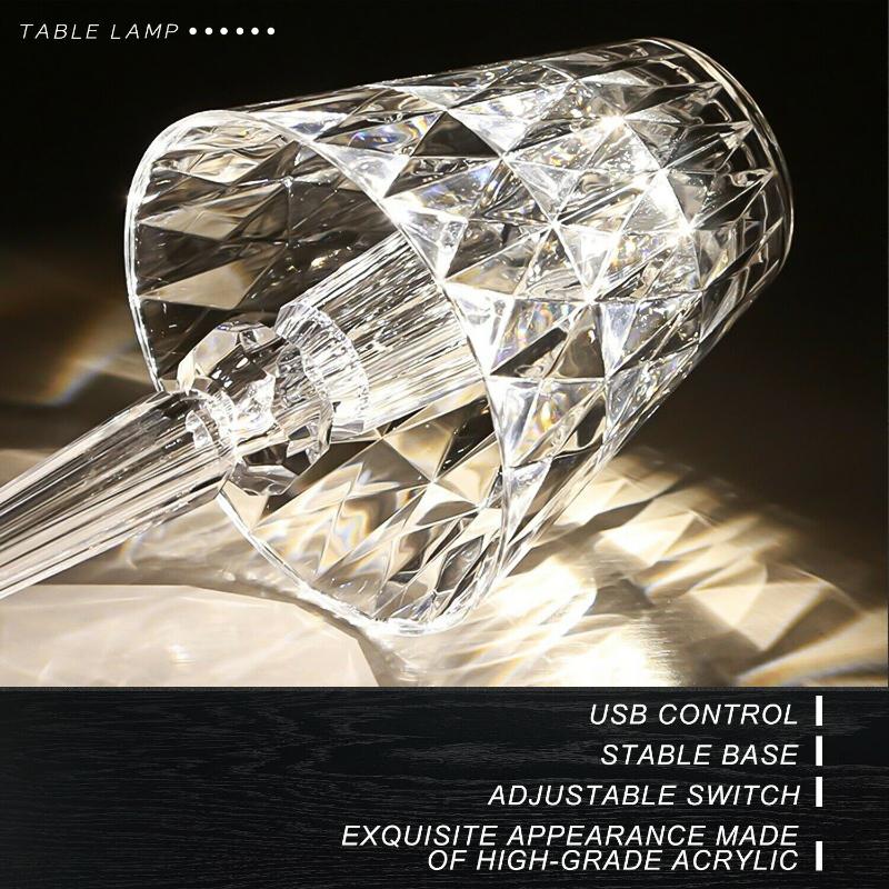 Crystal Diamond Table Lamp