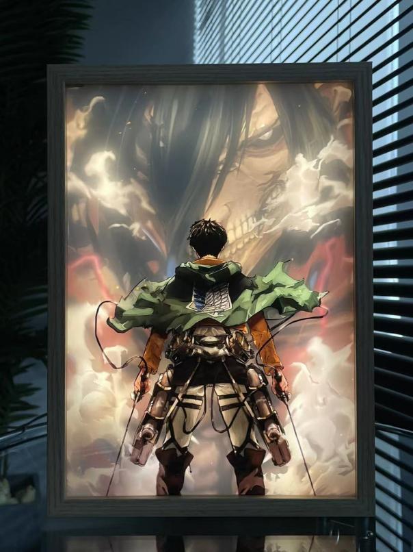 Eren Yeager Titan Transformation LED Light Painting Lamp Artwork AOT