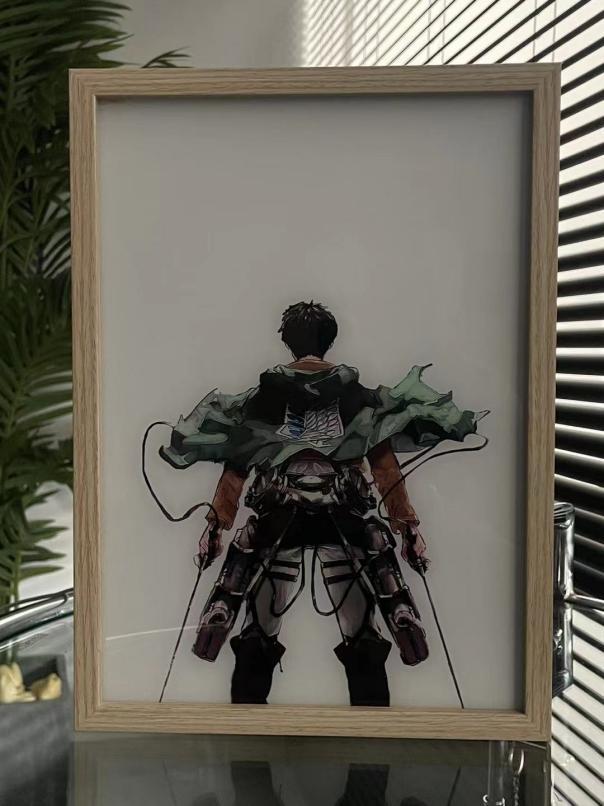 Eren Yeager Titan Transformation LED Light Painting Lamp Artwork AOT