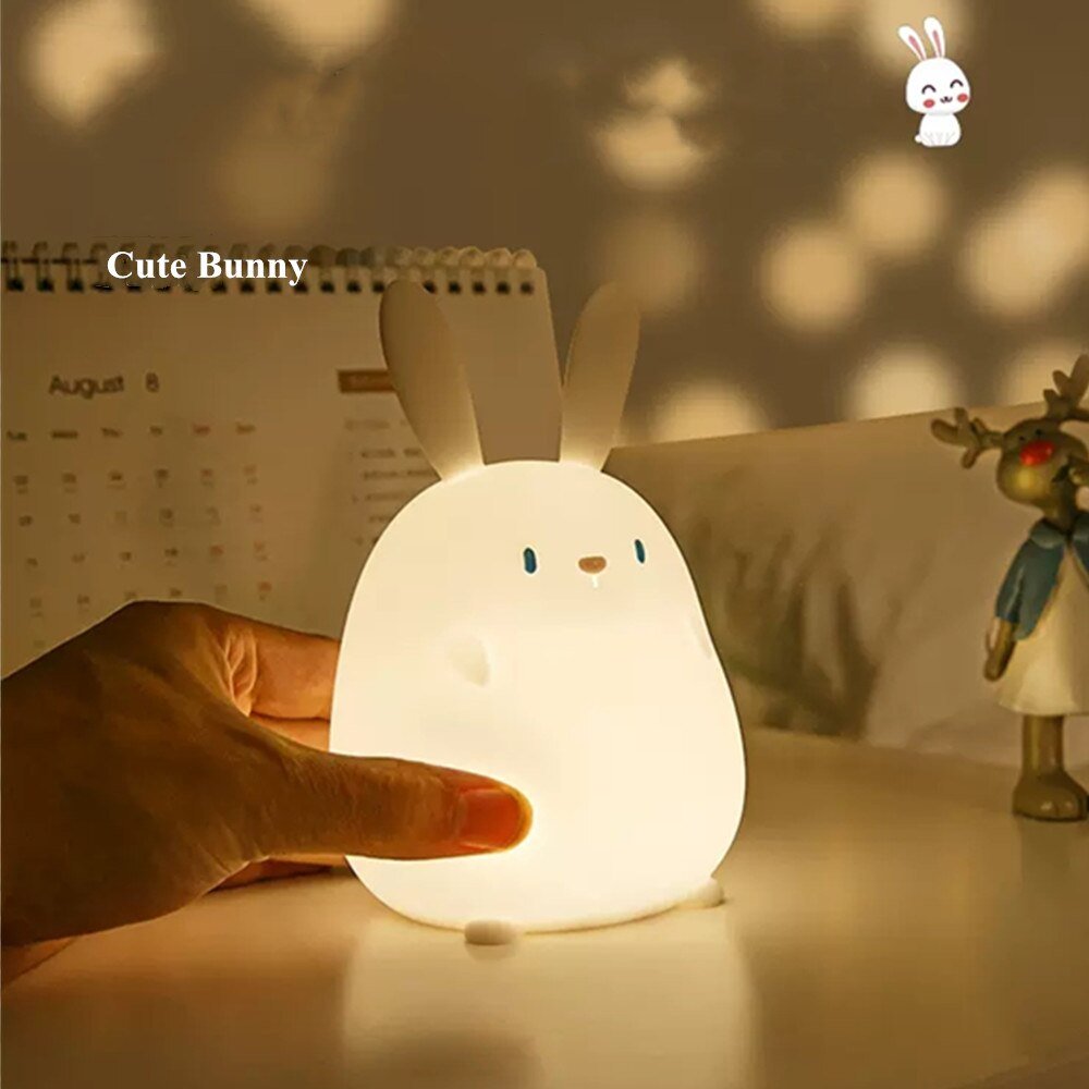 Bunny Silicone Lamp Led Nightlights Home Decor Lamp